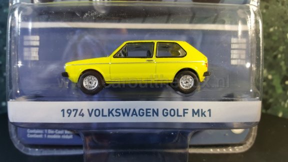 1974 Volkwagen VW Golf MK1 geel 1:64 Greenlight - 2