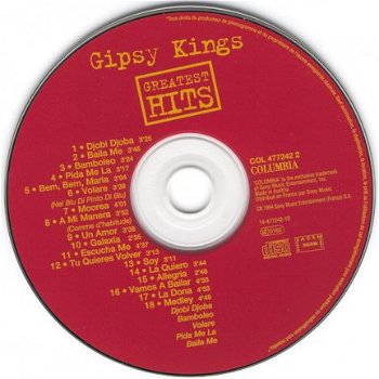 CD - Gipsy Kings - Greatest hits - 1