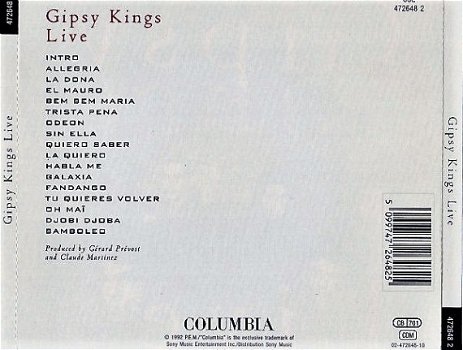 CD - Gipsy Kings - LIVE - 1
