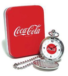 Schitterend Coca Cola Zakhorloge met ketting