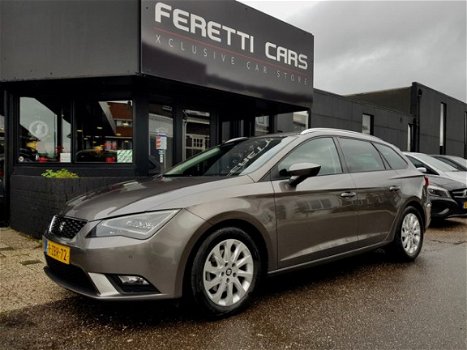 Seat Leon ST - 1.6 TDI SPORT ECOMOTIVE LEDER-INT. NAVI AIRCO 6VERSN LMV PDC - 1