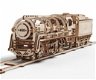 Houten bouwpakket Ugears trein stoom locomotief 31 cm - 1 - Thumbnail