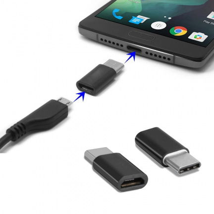 USB 3.1 type C man naar Micro USB 2 vrouw verloopadapters - nr. 1