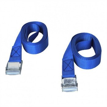 SJORBAND MET SNELSLUITING 2X2,5 METER BLAUW POLYESTER - 1