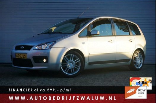 Ford Focus C-Max - 2.0-16V Ghia 1e EIG*APK 2021*Nieuwstaat*AUT*Lage KM*PDC*Cruise*Clima*LMV 17