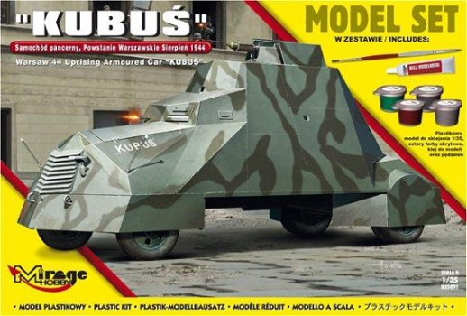 Bouwpakket Hobby Mirage schaal 1:35 Kubus armor tank 835091 incl verf - 1