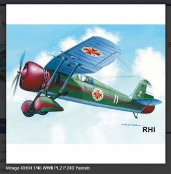 Modelbouw pakket Mirage-Hobby Mirage 48104 1/48 WWII PLZ P.24B Yastreb - 1