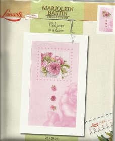Lanarte  Marjolein Bastin Leuk pakket Pink Roses in a frame 34967