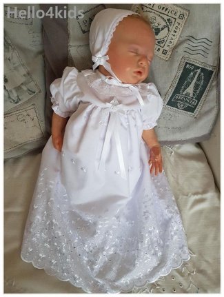 44 prematuur newborn Doopjurkje doopsetje broderie setje Jill - Afbeelding 6