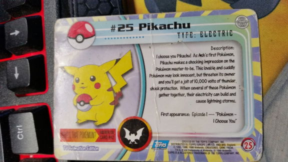 Pikachu - #25 Series 1 (Topps) Pokemon Series 1 (Topps) gebruikt 2 - 2