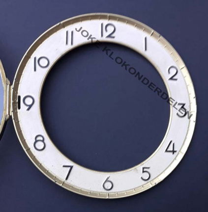 Pendule deur / wijzerplaat = bol glas = 41471 - Afbeelding 2