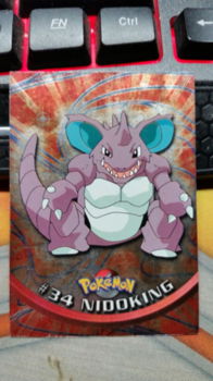 Nidoking - #34 Rainbow Foil Series 1 (Topps) Pokemon Series 1 (Topps) nm - 1