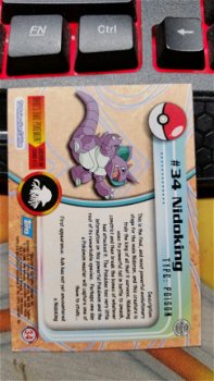 Nidoking - #34 Rainbow Foil Series 1 (Topps) Pokemon Series 1 (Topps) nm - 2
