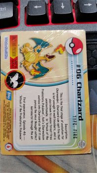 Charizard #06 topps Pokemon Kaart Tv Animation Edition zwaar gebruikt 1 - 2