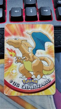 Charizard #06 topps Pokemon Kaart Tv Animation Edition zwaar gebruikt 2 - 1