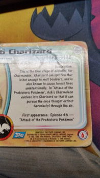 Charizard #06 topps Pokemon Kaart Tv Animation Edition zwaar gebruikt 2 - 4