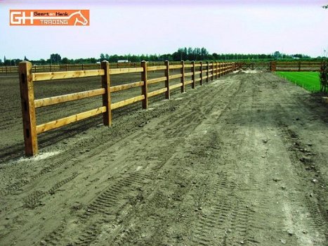 Degelijke houten paardenbak omheining, bak, rijbak - 2