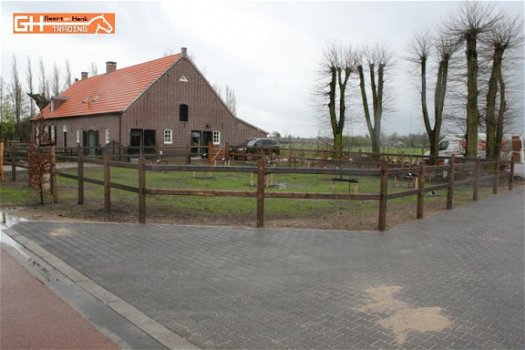 Degelijke houten paardenbak omheining, bak, rijbak - 3