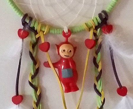 TELETUBBIES PO Dromenvanger-Dreamcatcher ~Direct Leverbaar~ Ring=13cm,Lengte 46cm - Afbeelding 2