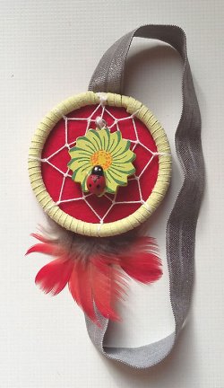 LIEVEHEERSBEESTJE Dromenvanger-Boekenlegger ~Direct Leverbaar~ Ring=6cm - nr. 1