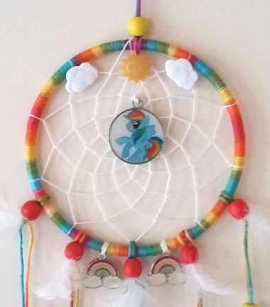 MY LITTLE PONY Dromenvanger Rainbow Dash ~DIRECT LEVERBAAR: Ring=10cm, L=38cm - Afbeelding 2