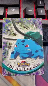 Topps Series 1 1999 TV Animation Ed BULBASAUR #01 gebruikt 2 - 1