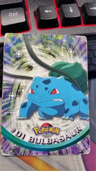 Topps Series 1 1999 TV Animation Ed BULBASAUR #01 gebruikt 3 - 1