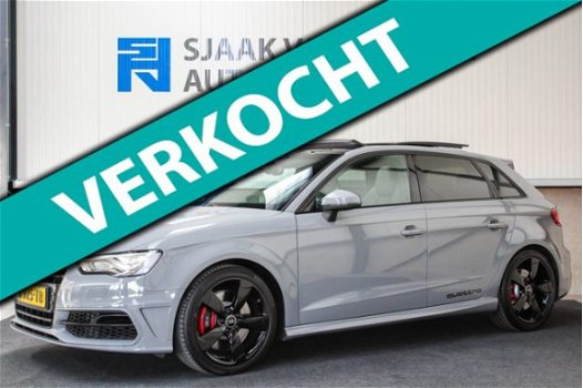 Audi A3 Sportback - 2.0 TFSI S3 quattro ✅300pk S-Tronic 1e|DLR|Nardo Grey|Panoramadak|Schaalstoelen| - 1