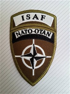 isaf nato-otan patch , badge , embleem stof