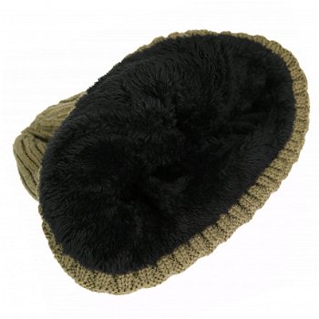 Beanie muts met fleece voering - 2