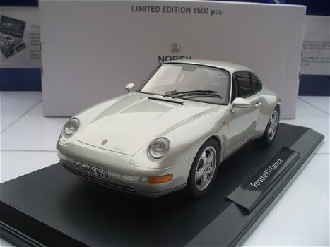 Norev 1/18 Porsche 911 993 Carrera Zilver - 2