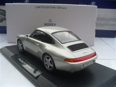 Norev 1/18 Porsche 911 993 Carrera Zilver - 3