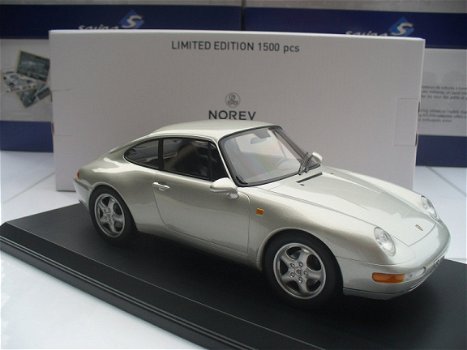 Norev 1/18 Porsche 911 993 Carrera Zilver - 5