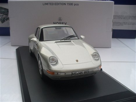 Norev 1/18 Porsche 911 993 Carrera Zilver - 6