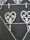 Groot wit brocante hart met haakjes - 2 - Thumbnail