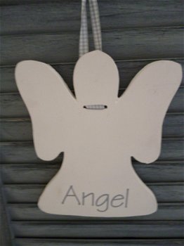 Wit houten engel, angel - 1