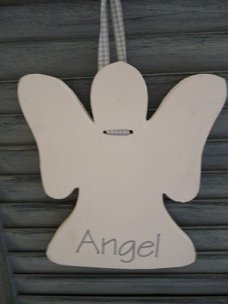 Wit houten engel, angel