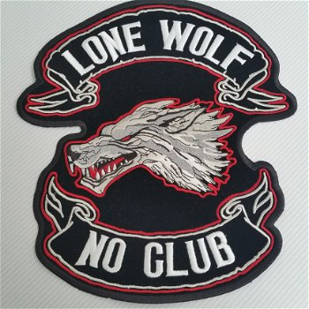 Badge Lone Wolf No Club ( Rugpatch) - 1