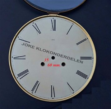 = Klokdeur / wijzerplaat = bol glas = 41494 - 1