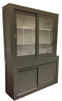 Opruiming strakke designkast engels groen Novum 160cm breed greeploos - nr. 1