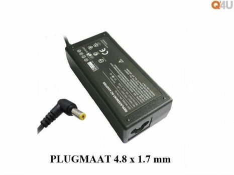 Q24U voeding 18.5v 3.5a 65 watt, 4.8 x 1.7 mm - 1