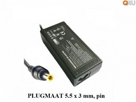 Q24U voeding 19v 4.74a 90 watt, 5.5 x 3 mm met pin - 1