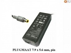 Q24U voeding 20v 4.5a 90 watt, 7.9 x 6.6 mm met pin