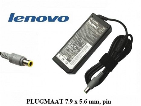 Lenovo voeding origineel 20v 3.25a 65 watt, 7.9 x 6.6 mm met pin oplader - 1