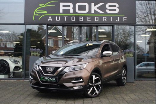 Nissan Qashqai - 1.2 Tekna + Automaat Navi/Camera/Keyless/Led/Bose/Panoramadak/Leder/19inch - 1