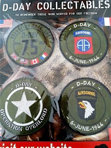 D-Day Kaart emblemen collectables stof