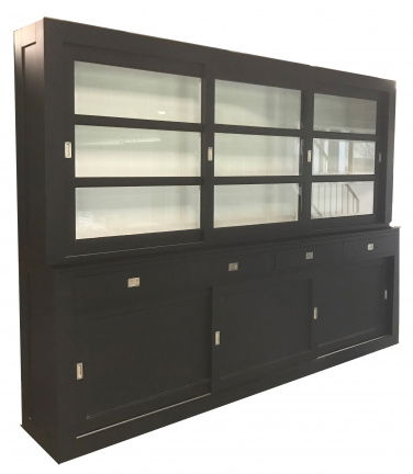 Winkelkast design Brielle zwart - wit 300 x 50/40 x 220cm - nr. 1
