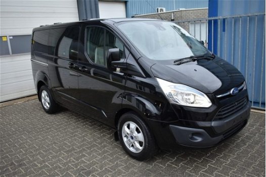 Ford Transit Custom - 2.2 TDCI 155pk Luxe DC L1H1 Airco / Leder / 2x Schuifdeur / Camera / Trekhaak - 1