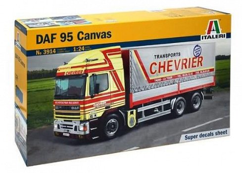 Italeri bouwpakket Daf 95 canvas Truck schaal 1:24 3914 - 1