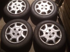 4 Stalen Velgen Hyundai Matrix + Coupe 195/60 R14 4x 114,3